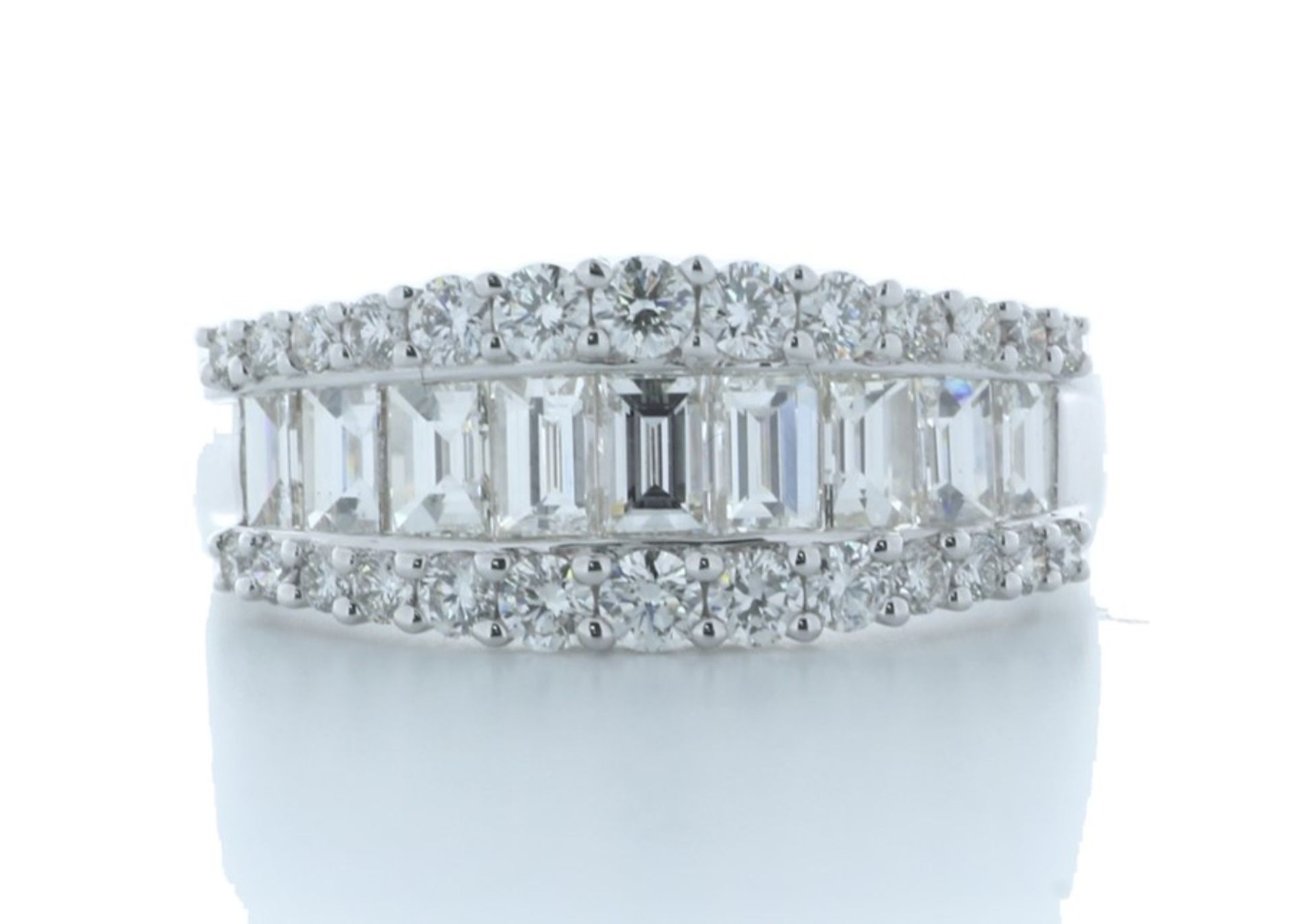 18ct White Gold Channel Set Semi Eternity Diamond Ring Valued by AGI £5,260.00