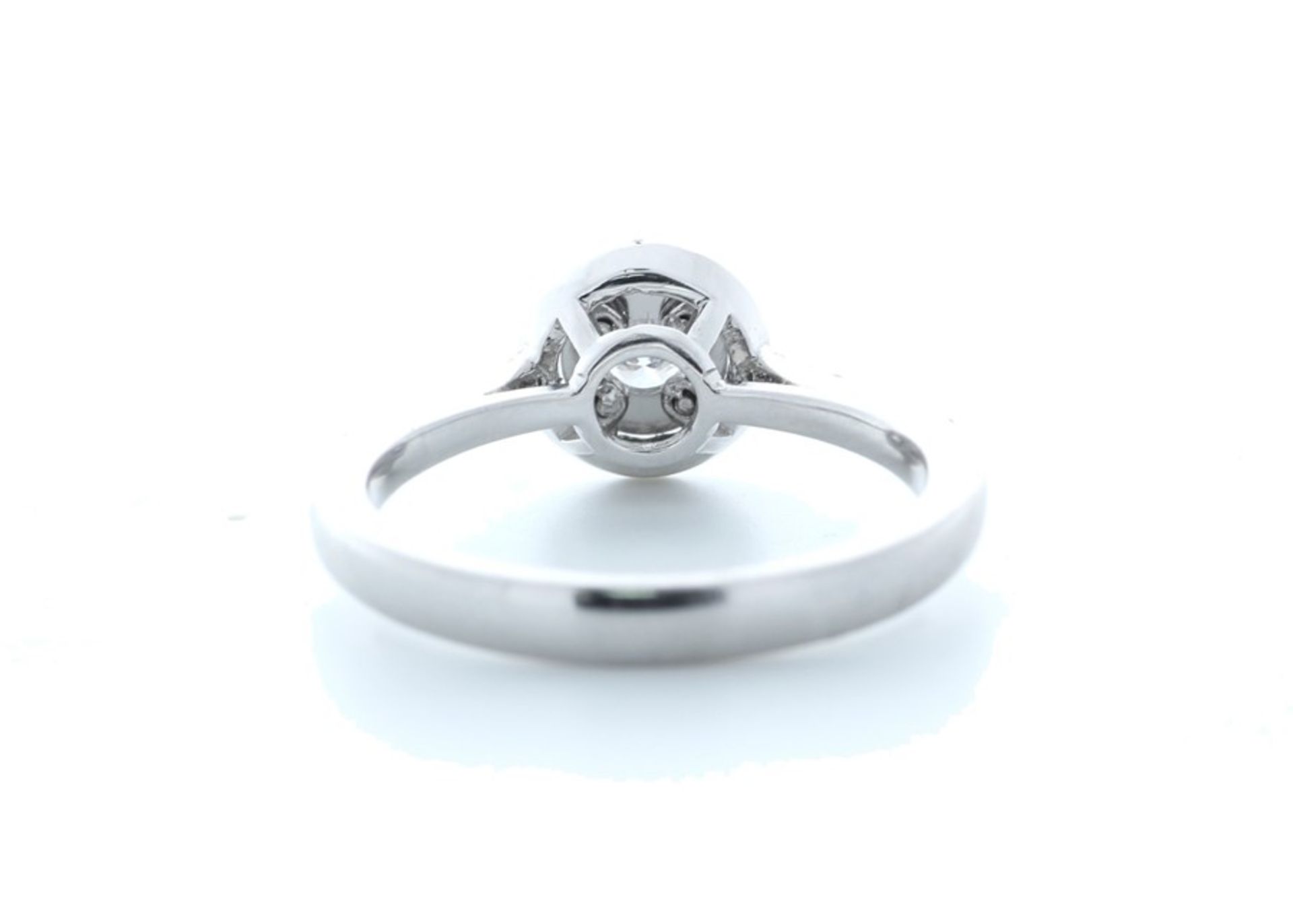 18ct White Gold Single Stone With Halo Setting Ring Valued by IDI £3,500.00 - Image 3 of 5
