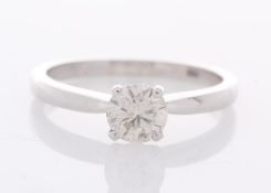 18ct White Gold Single Stone Prong Set Diamond Ring 0.57 Carats - Valued by GIE £9,955.00