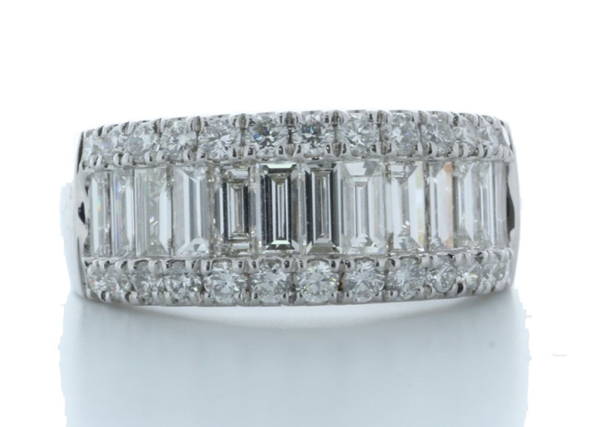 18ct White Gold Channel Set Semi Eternity Diamond Ring Valued by AGI £6,335.00