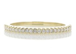 9ct Yellow Gold Diamond Half Eternity Ring 0.25 Carats - Valued by AGI £805.00 - 9ct Yellow Gold