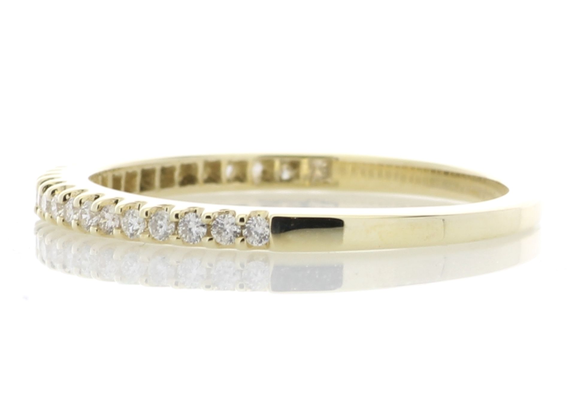 9ct Yellow Gold Diamond Half Eternity Ring 0.25 Carats - Valued by AGI £805.00 - 9ct Yellow Gold - Image 3 of 4