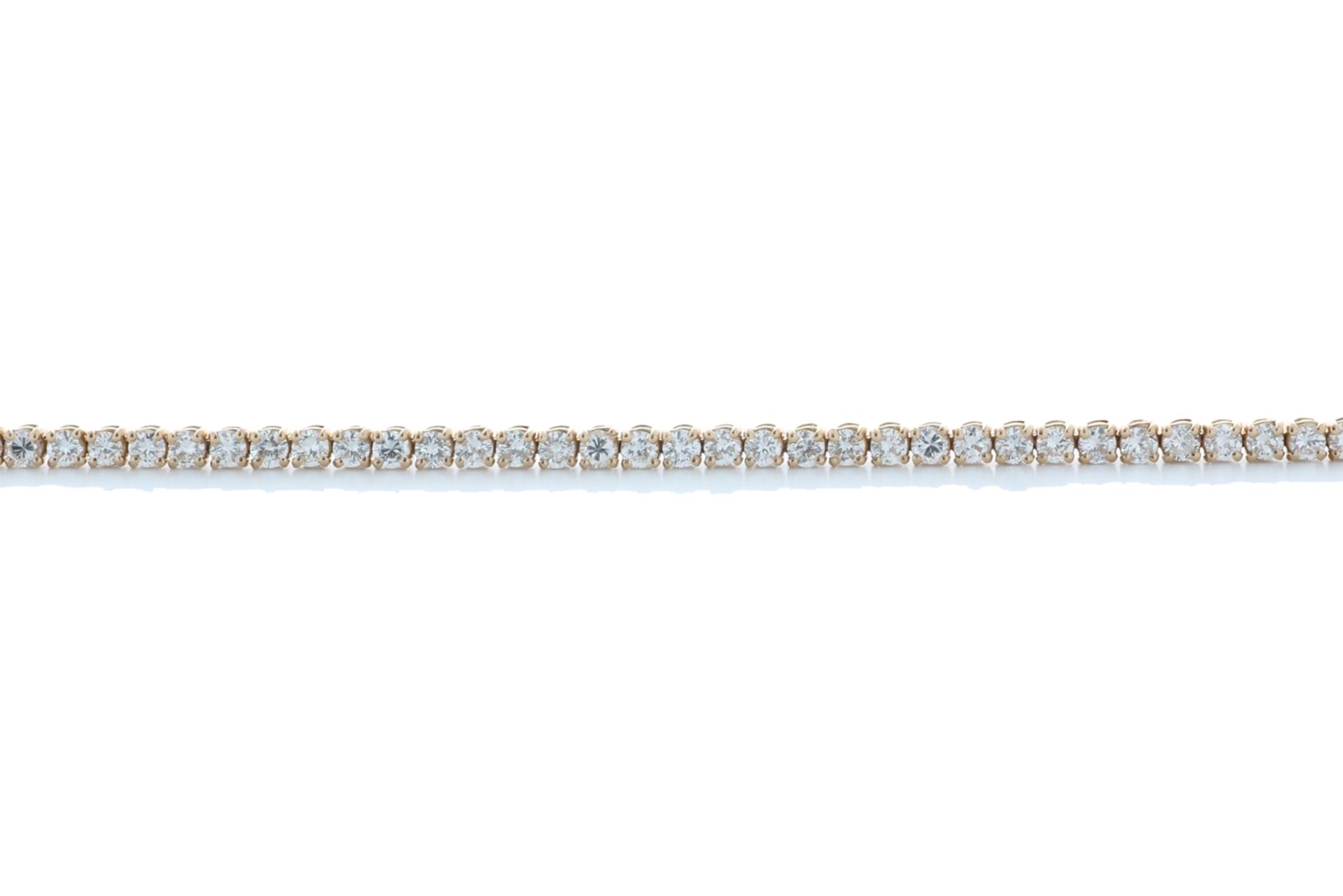 18ct Rose Gold Tennis Diamond Bracelet 4.00 Carats - Valued by GIE £20,550.00 - 18ct Rose Gold - Image 3 of 4