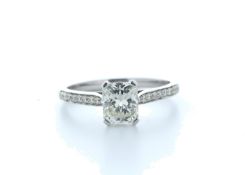 18ct White Gold Radiant Cut Diamond Ring 1.36 (1.19) Carats - Valued by IDI £19,500.00 - 18ct