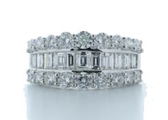 18ct White Gold Channel Set Semi Eternity Diamond Ring 2.54 Carats - Valued by AGI £7,600.00 -