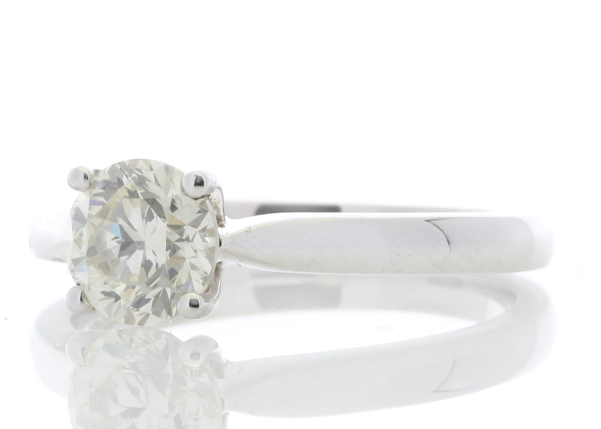 18ct White Gold Solitaire Diamond Ring 0.90 Carats - Valued by AGI £7,699.00 - 18ct White Gold - Image 2 of 4