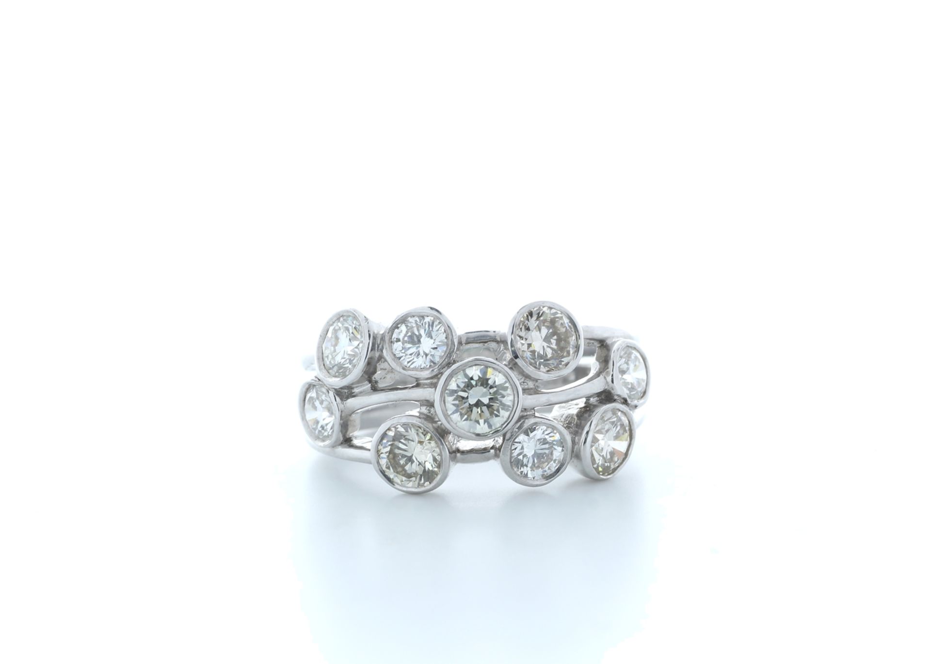 18ct White Gold Claw Set Semi Eternity Diamond Ring 2.16 Carats - Valued by IDI £18,000.00 - 18ct