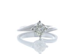 18ct White Gold Single Stone Fancy Claw Set Diamond Ring 0.71 Carats - Valued by IDI £7,250.00 -