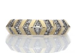 9ct Half Eternity Fancy Diamond Ring 0.21 Carats - Valued by AGI £1,299.00 - 9ct Half Eternity Fancy