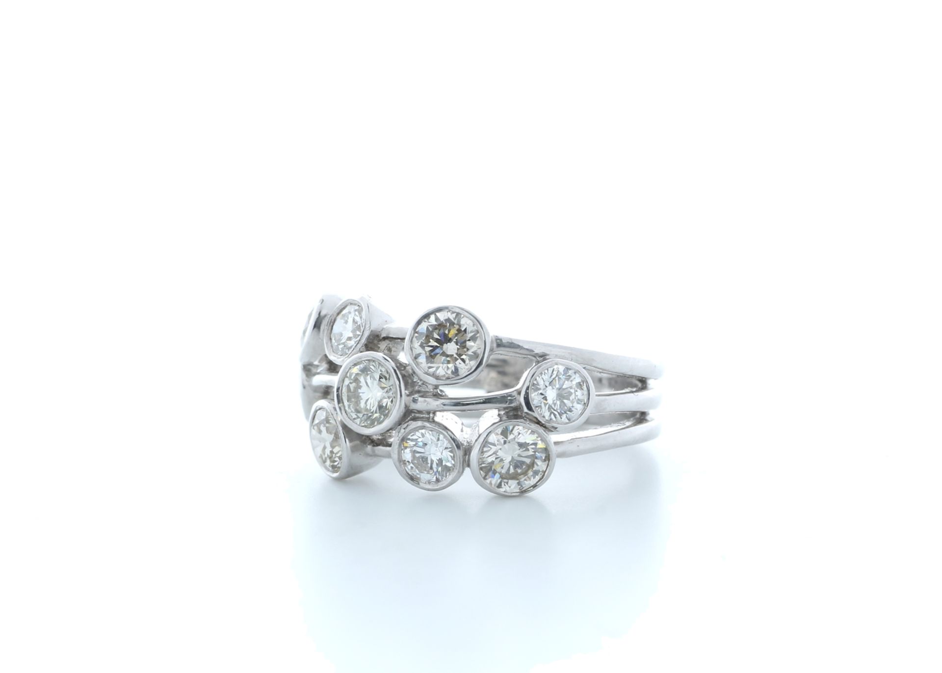 18ct White Gold Claw Set Semi Eternity Diamond Ring 2.16 Carats - Valued by IDI £18,000.00 - 18ct - Image 2 of 5