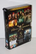 GRADE U- BOXED PIRATES OF THE CARIBBEAN 5 MOVIE DVD COLLECTION