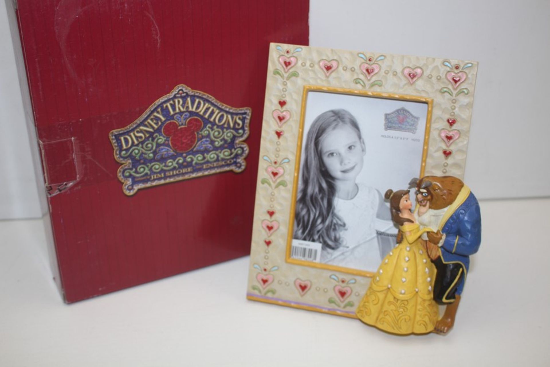 GRADE U- BOXED DISNEY TRADIONS BEAUTY AND THE BEAST FRAME RRP-£28.00