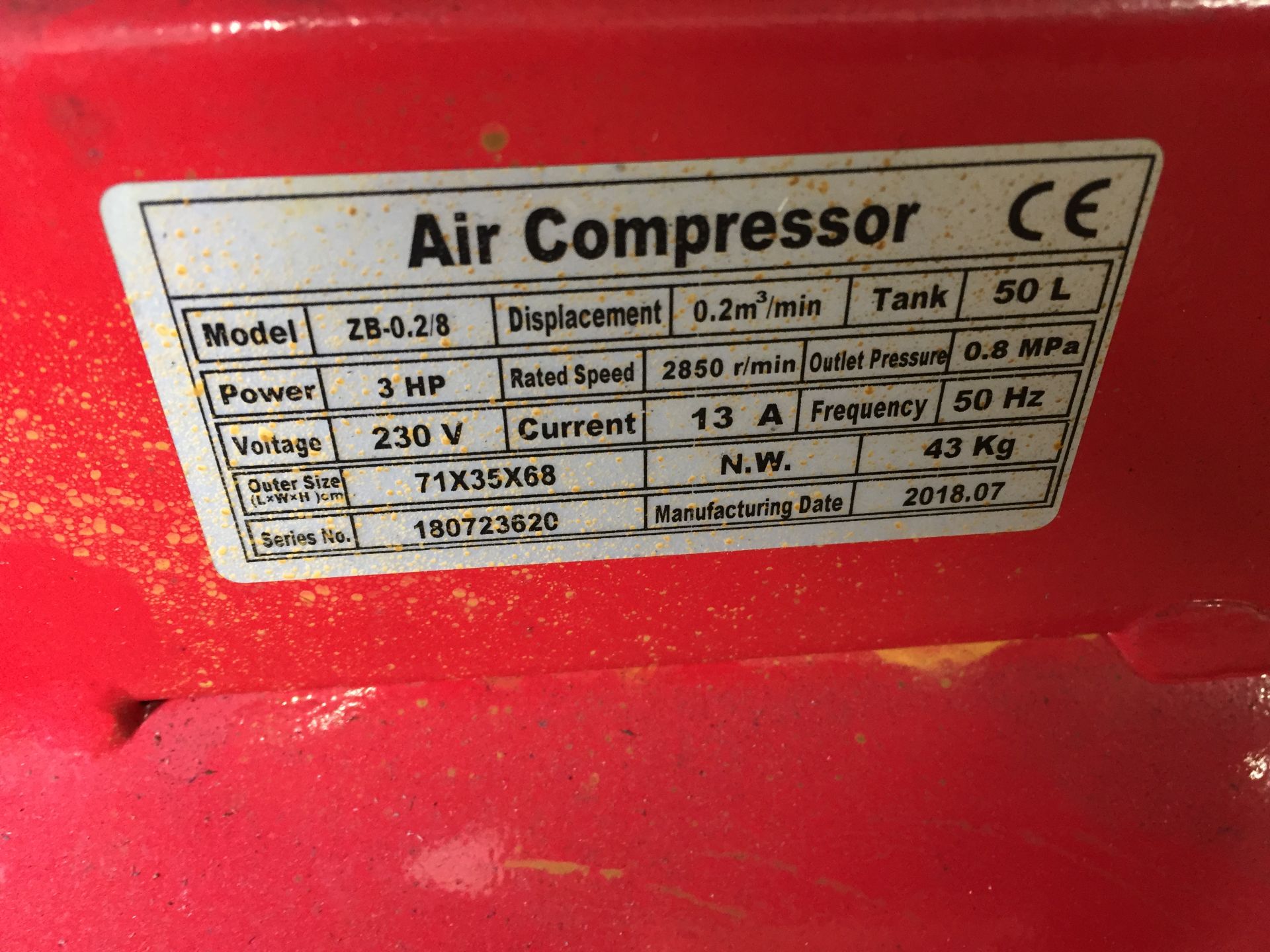 PL-14561 Pacini 3HP 50L Compressor - Image 4 of 5