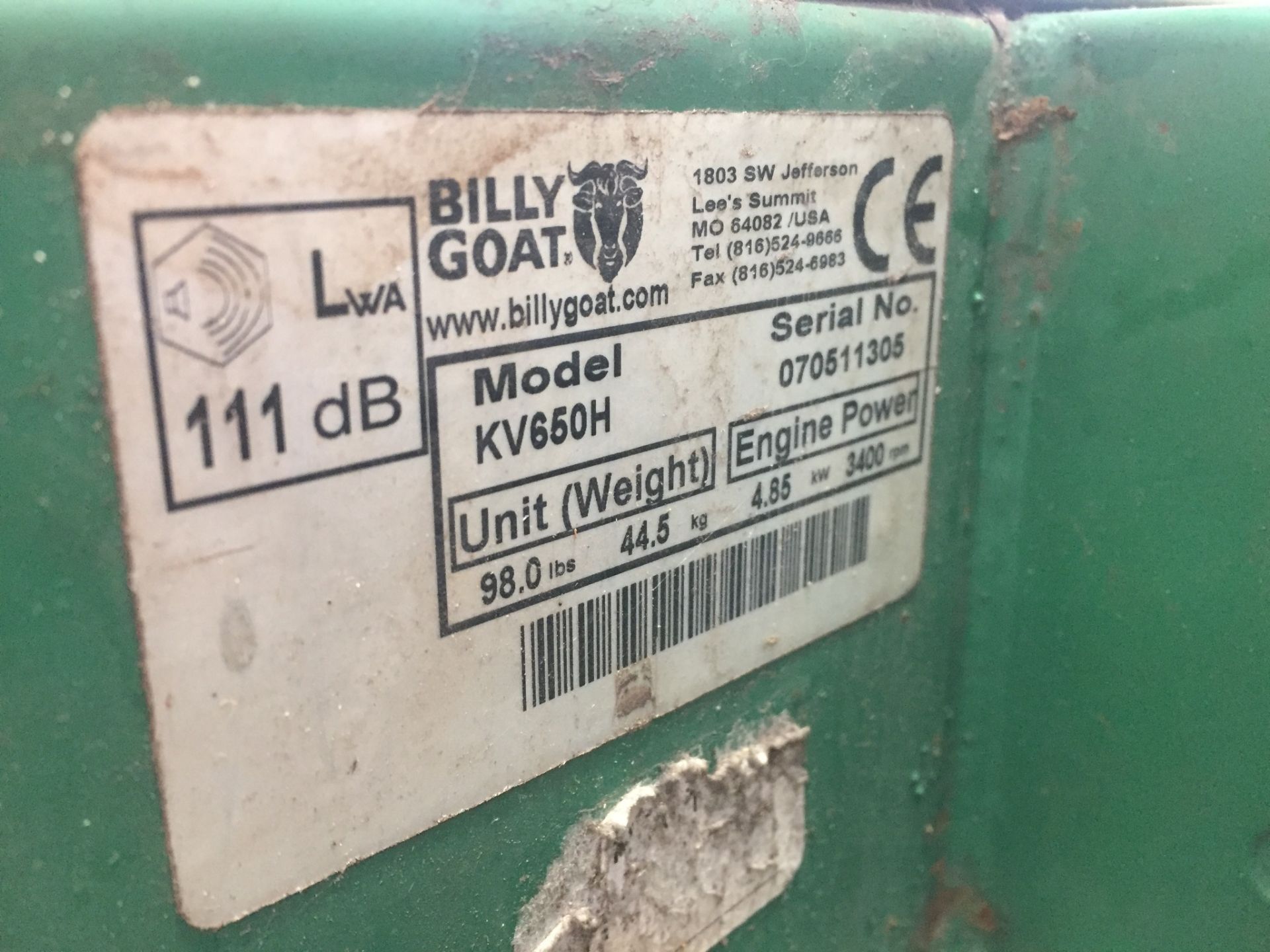 PL-12958 Billy Goat KV650H Pedestrian Petrol Billy Goat - Image 6 of 7