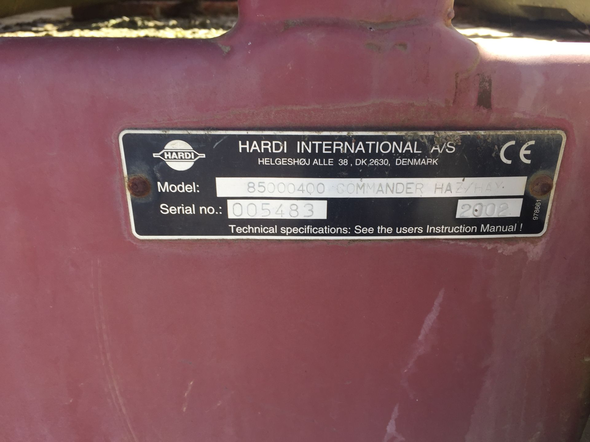 PL-12943 2002 Hardi Commander 4200 Trailed Sprayer - Image 16 of 16