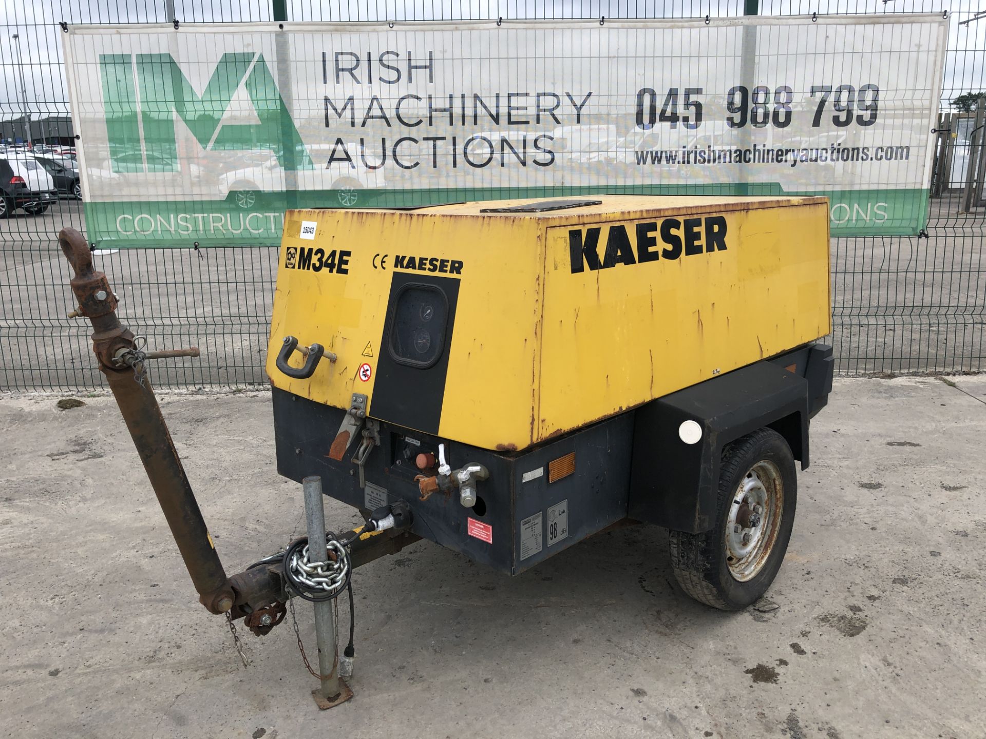 PL-15043 2007 Kaeser M34E Electric Fast Tow Compressor 652Hrs -