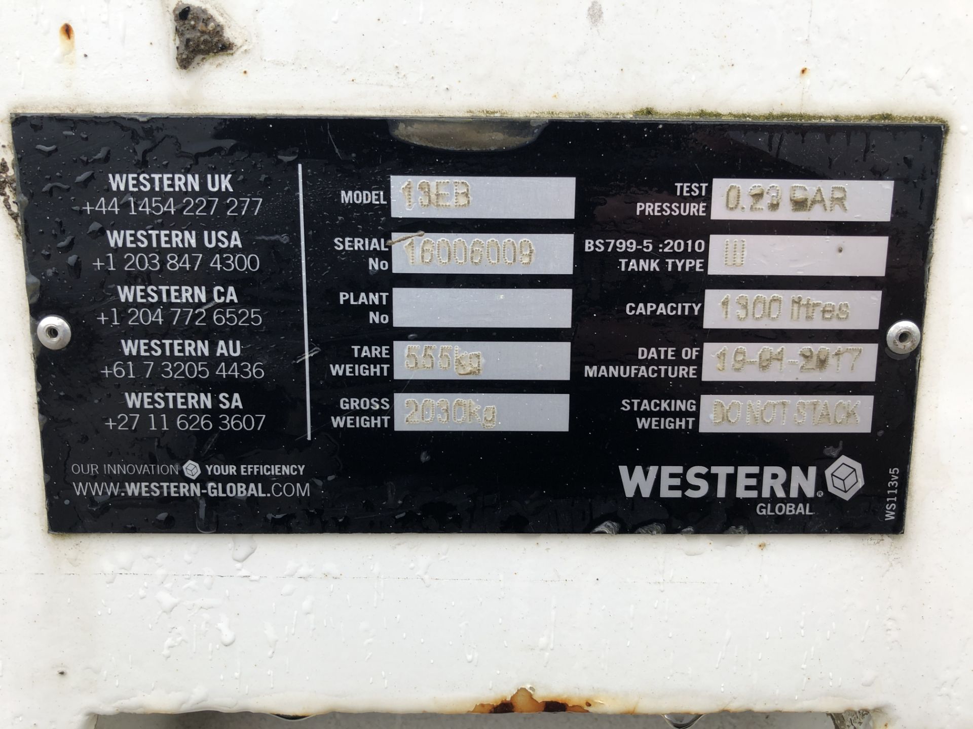 PL-15127 2018 Western 13EB 1300L Steel Bunded Diesel Tank - Image 13 of 13