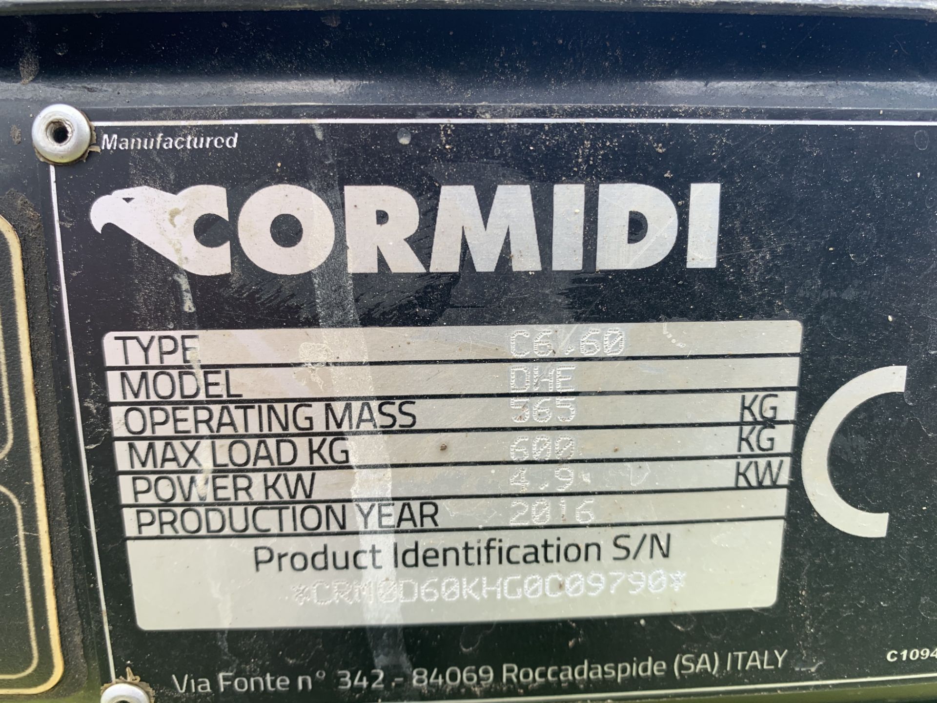 PL-15335 2016 Cormidi C6.60 Tracked Diesel High Tip Dumper - Image 19 of 20