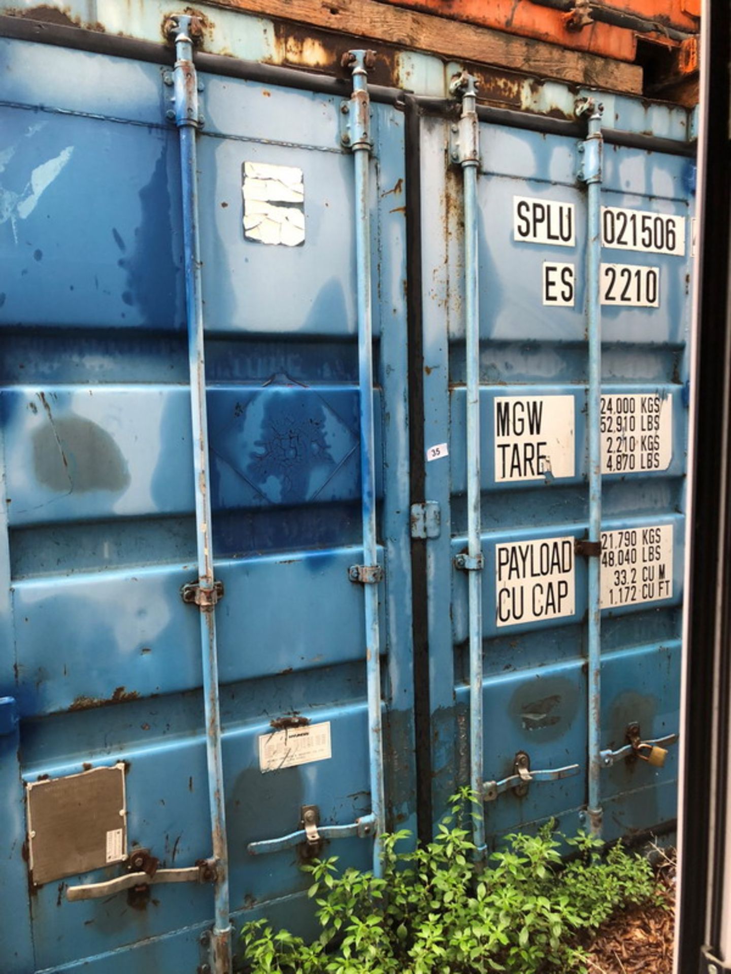 N. 35 (768 FALLIMENTO) CONTAINER PESANTE BLU N. 39, DIMENSIONI 6,05X2,40 (BENI IN VIA EX INTERNATI