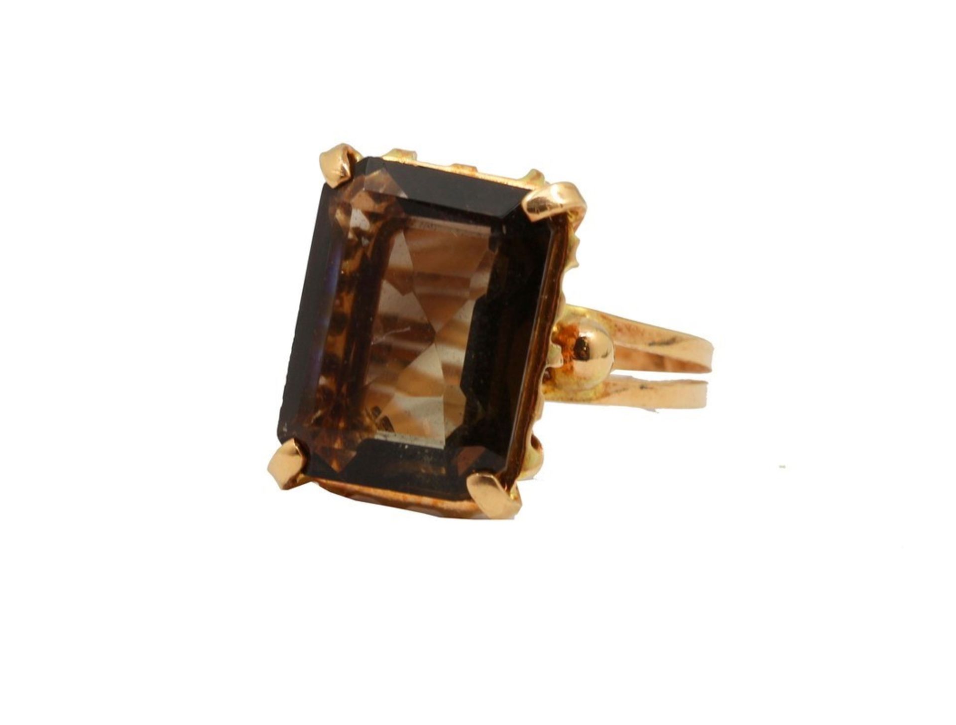 N. 14 (5714 IVG AMMINISTRAZIONE DI SOSTEGNO) ANELLO IN ORO GIALLO 18 KT CON PIETRA, GR. 6,1