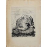 Nido, a firma Giordano Frattini, Litografia p.d.a, cm. 25x30