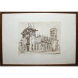 Il Duomo, a firma C. Bodini, acquaforte, cm. 35x50