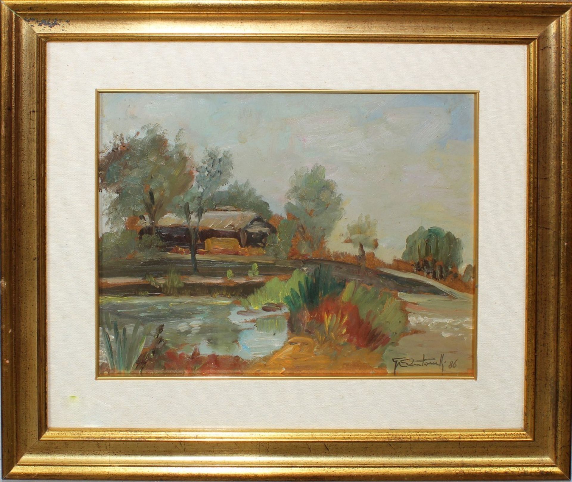 Paesaggi, a firma G. Antonelli, olio, cm.40x30