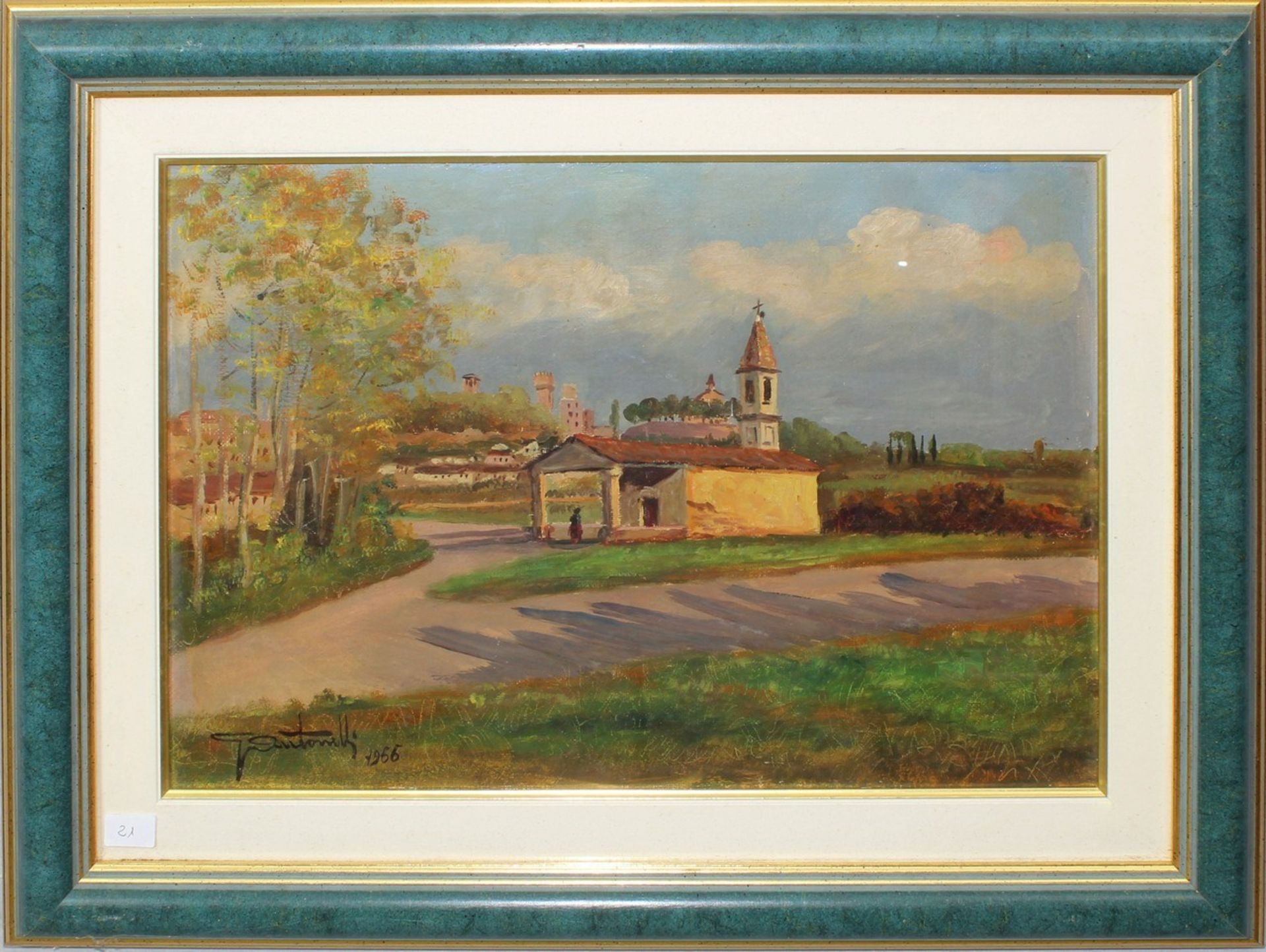 Colline mantovane, a firma G. Antonelli, olio, cm.50x35