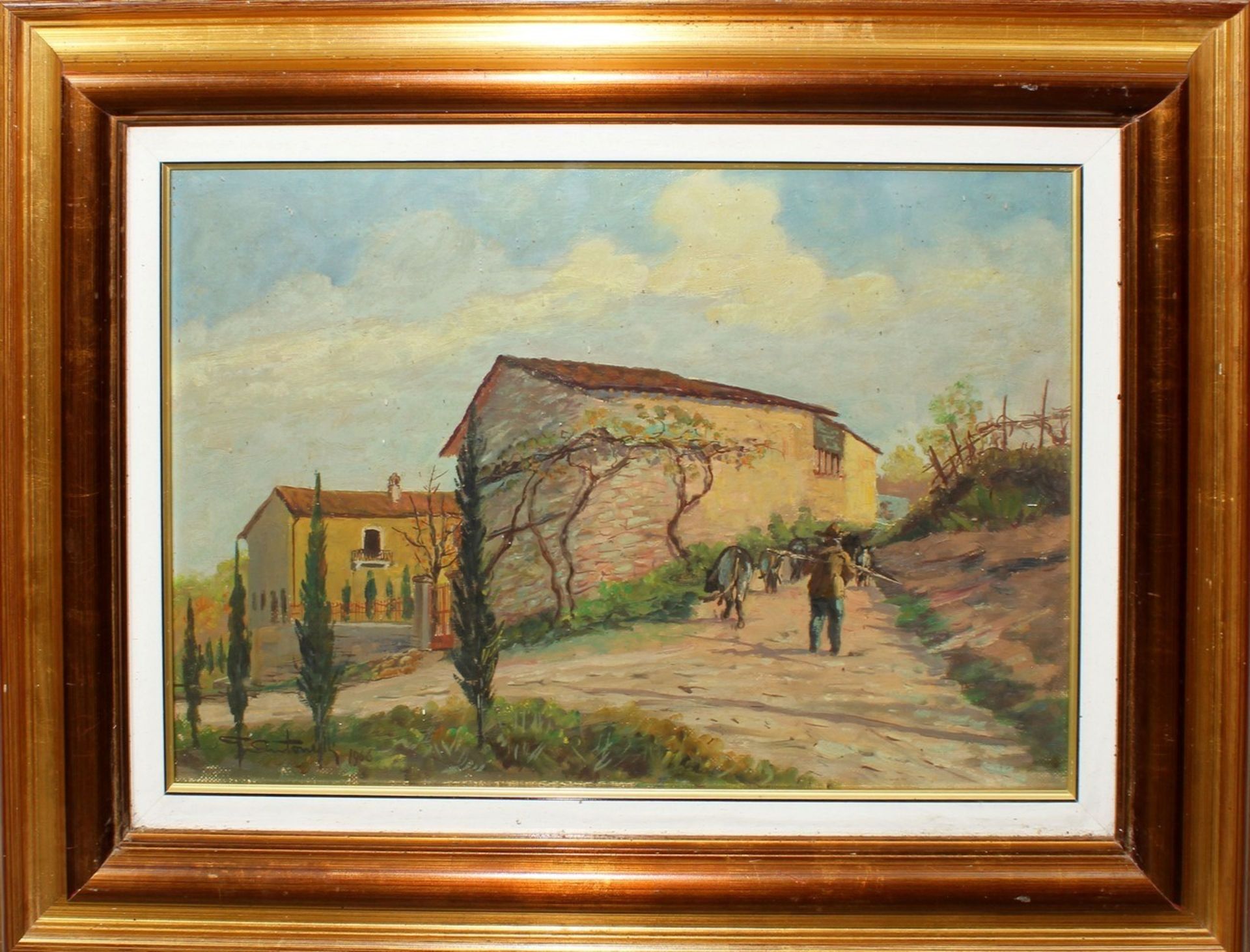 Paesaggio, a firma G. Antonelli, olio, cm.50x35