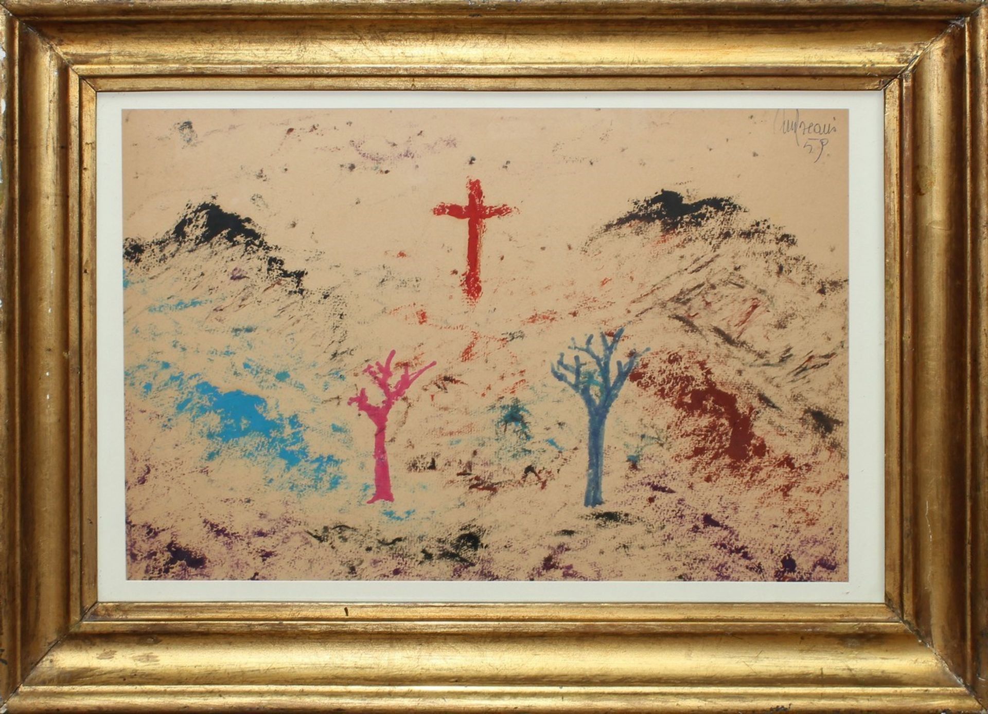 Alberi, a firma Andreani 59, tecnica mista, cm. 50x30