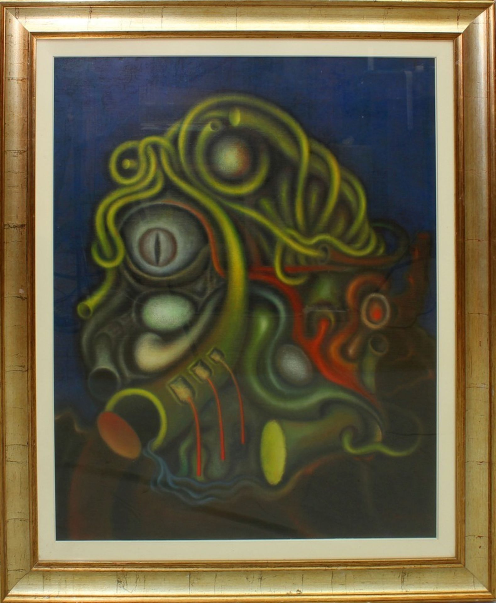 Composizione, a firma F. Gandini 1978, olio su tela, cm. 80x100