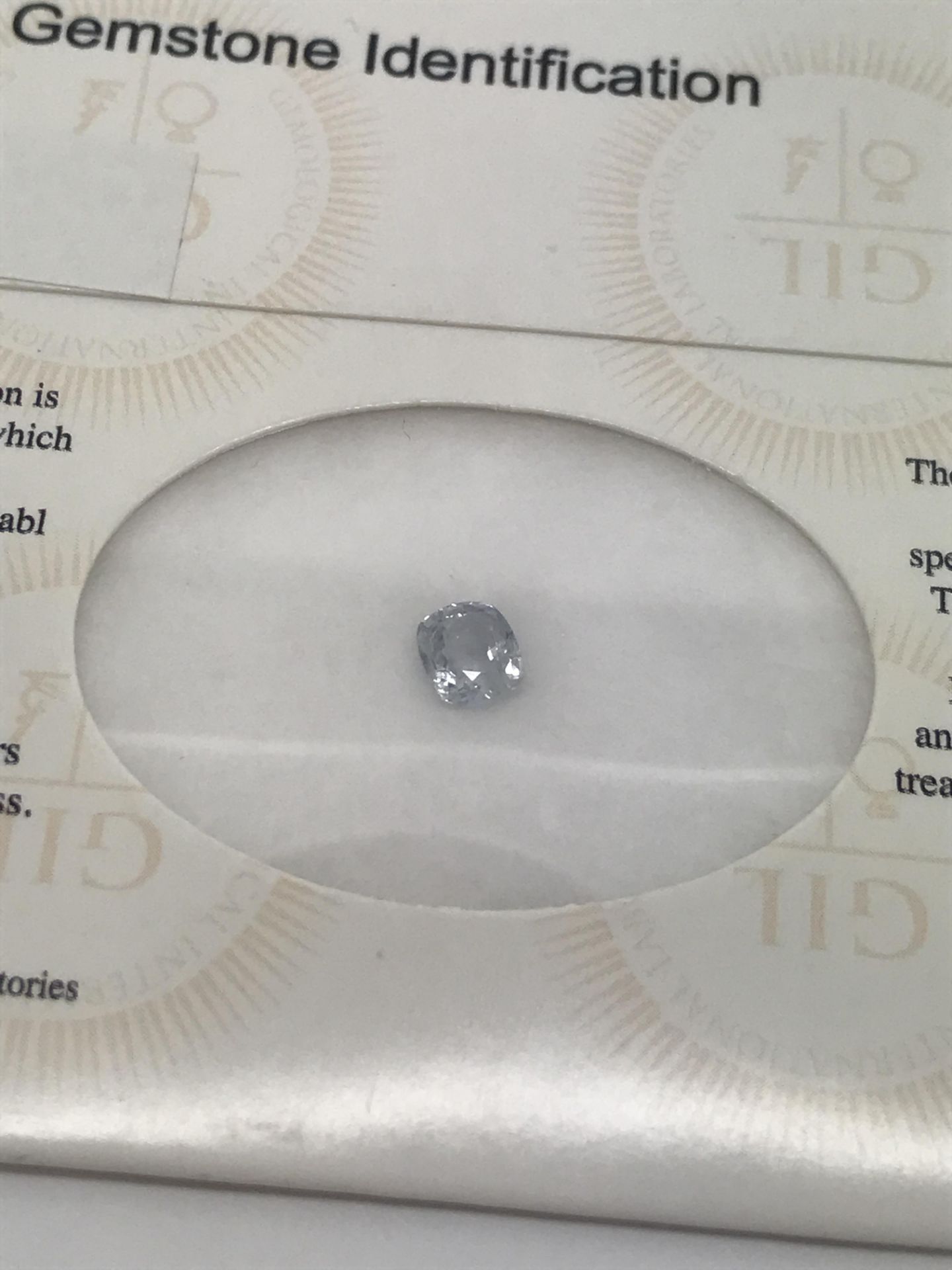 UNHEATED 0.97CT SAPPHIRE GIL CERTIFIED - Image 3 of 3