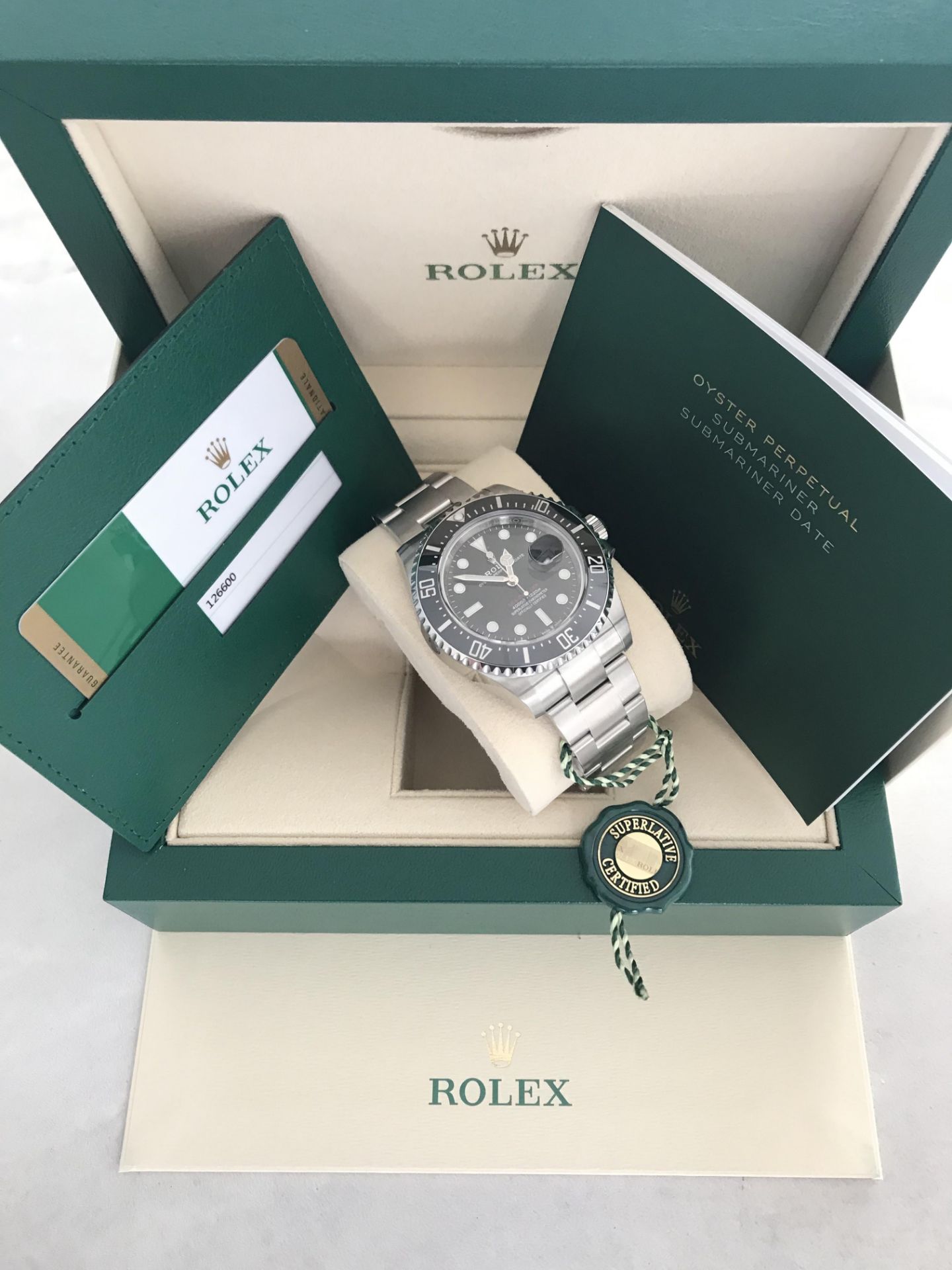 2020 ROLEX SEA-DWELLER 43 MM OYSTER STEEL WATCH 126600 50TH ANNIVERSARY - Image 2 of 15