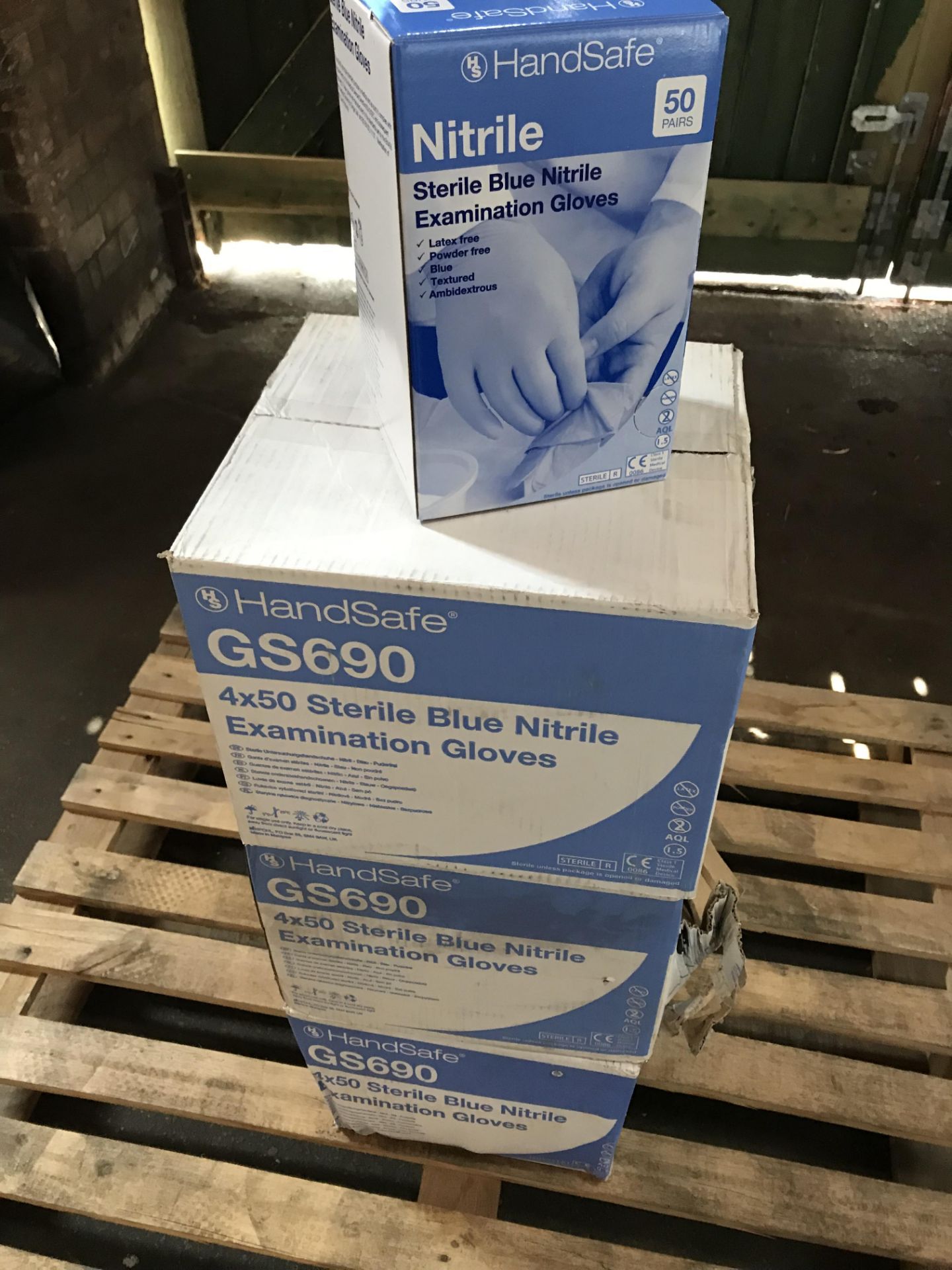 1,200 HANDSAFE STERILE BLUE NITRILE EXAMINATION GLOVES - Image 3 of 5