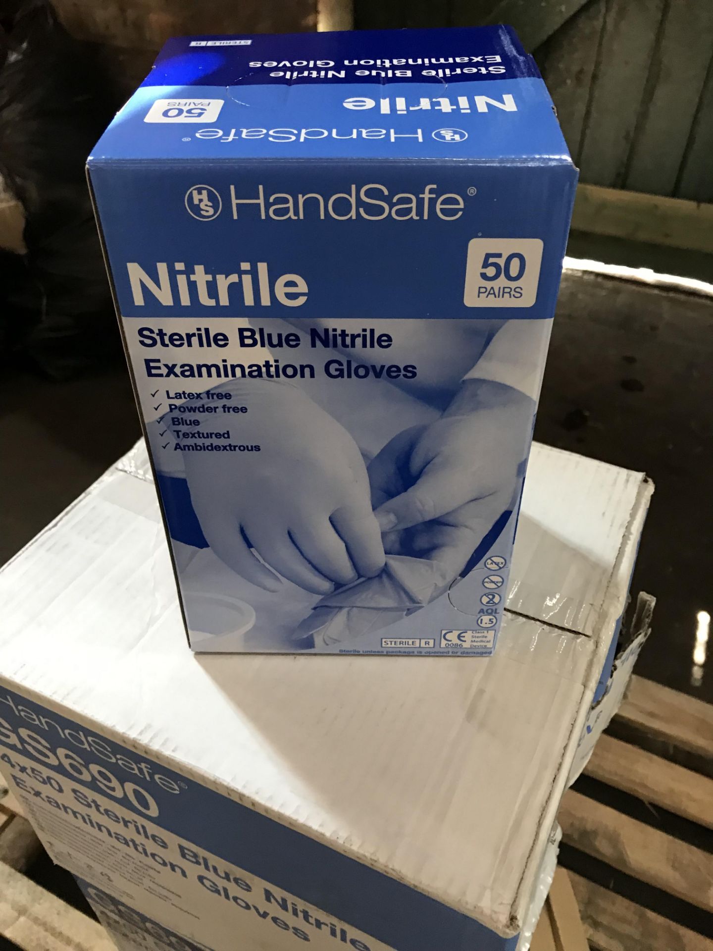 1,200 HANDSAFE STERILE BLUE NITRILE EXAMINATION GLOVES