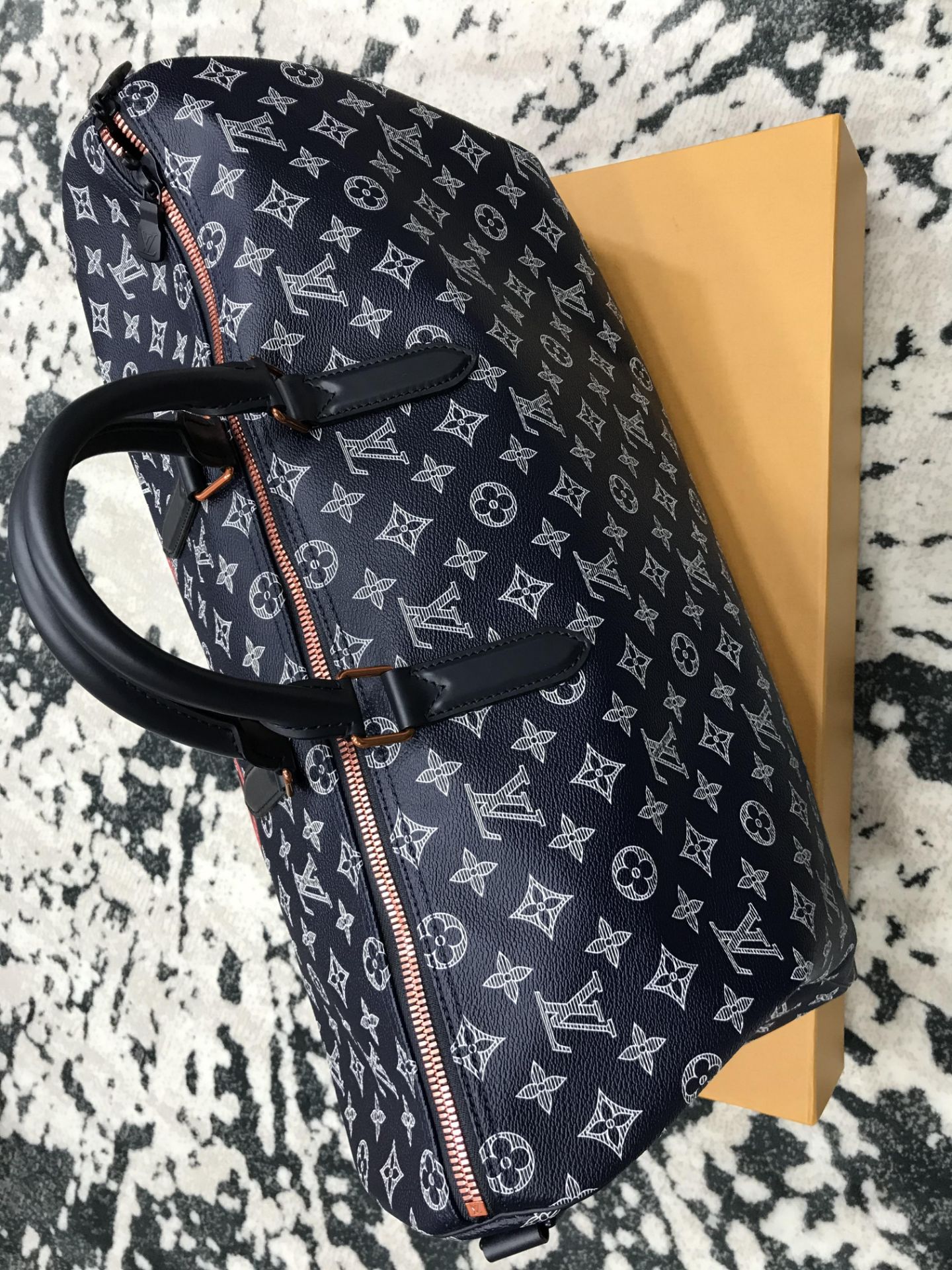 LOUIS VUITTON X KIM JONES KEEPALL SIZE: 40 CONDITION: BRAND NEW, UNUSED **NO VAT ON HAMMER PRICE*