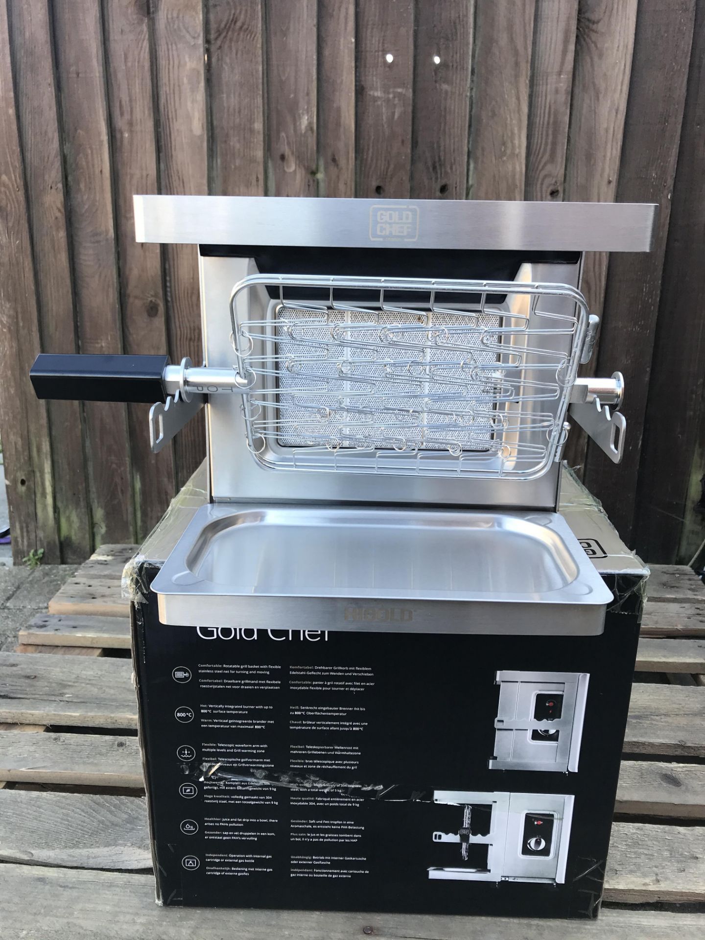 GOLD CHEF TWO 800C ROTISSERIE GRILL