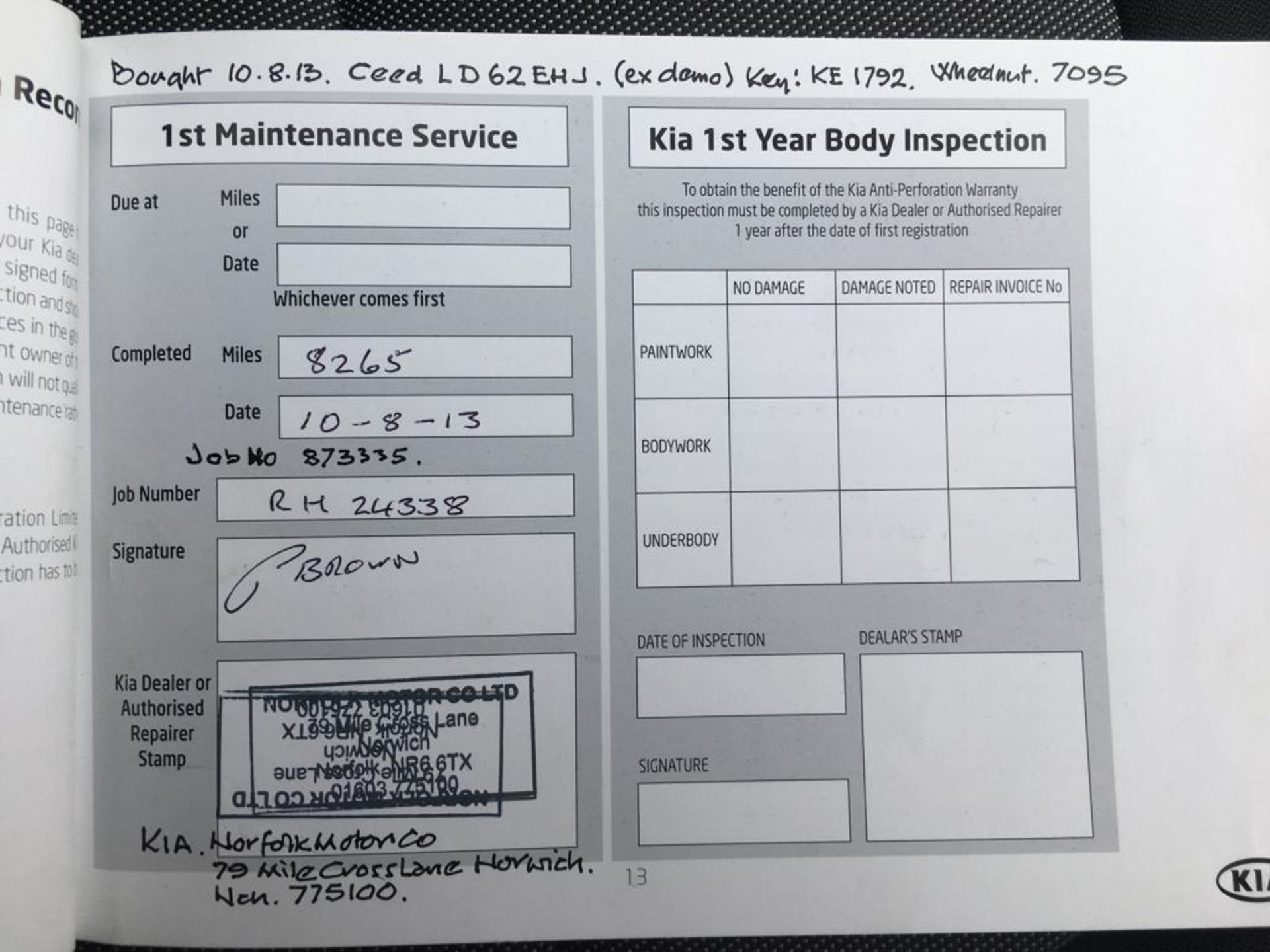 2012 KIA CEED 2 CDRI AUTO 5 DOOR - Image 19 of 19