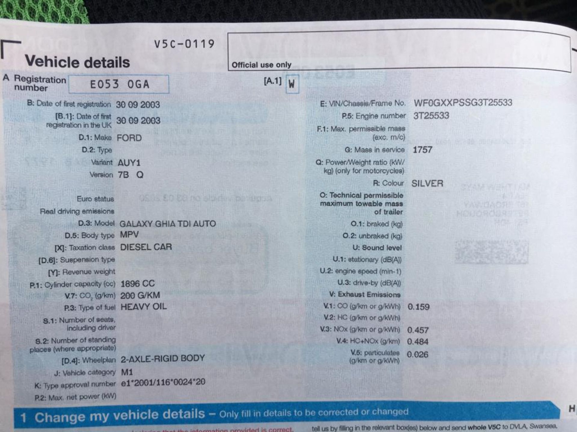 2003 FORD GALAXY GHIA TDI AUTO - Image 16 of 19