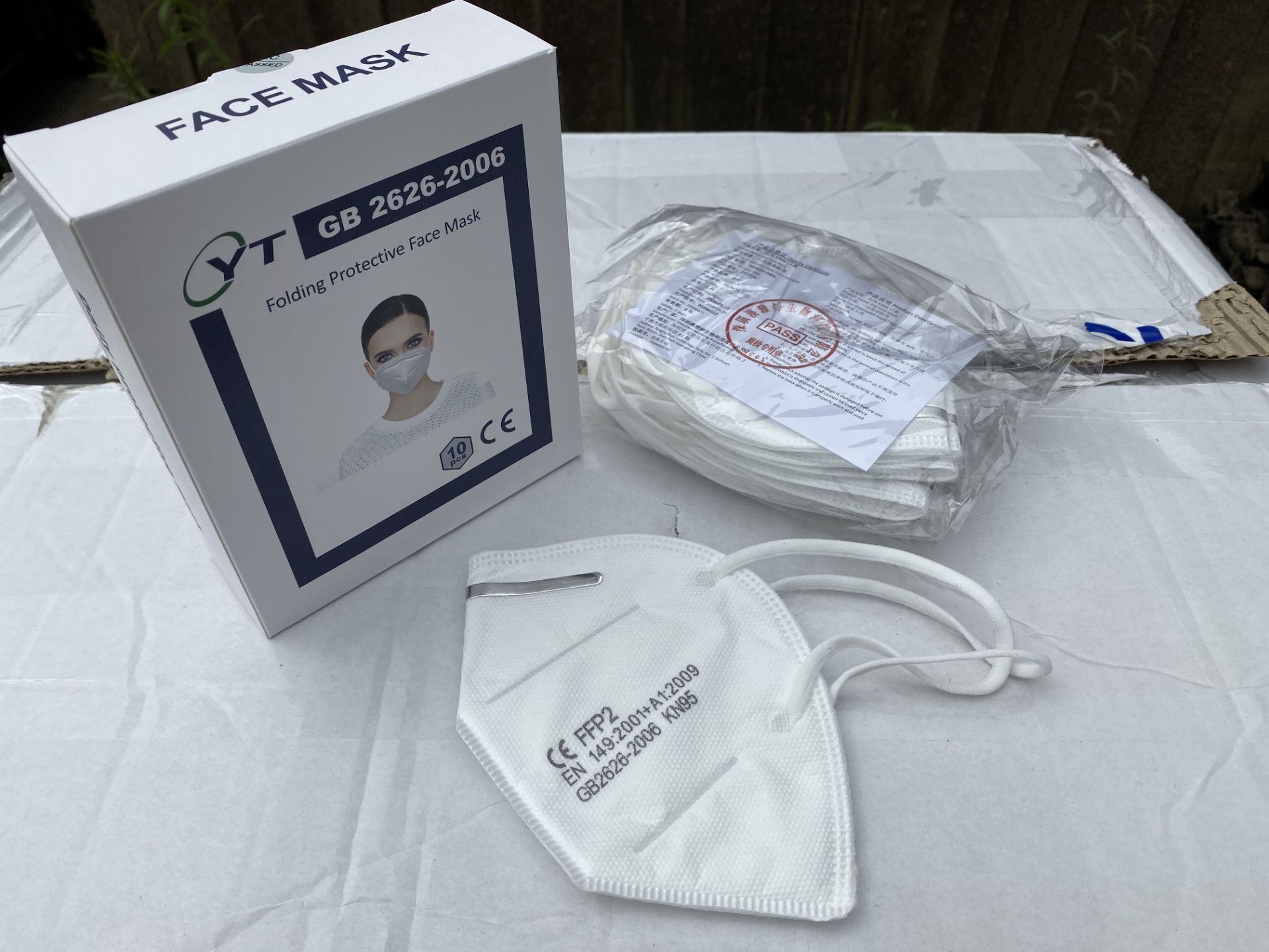 1,250X FFP2/KN95 FOLDING PROTECTIVE FACE MASK