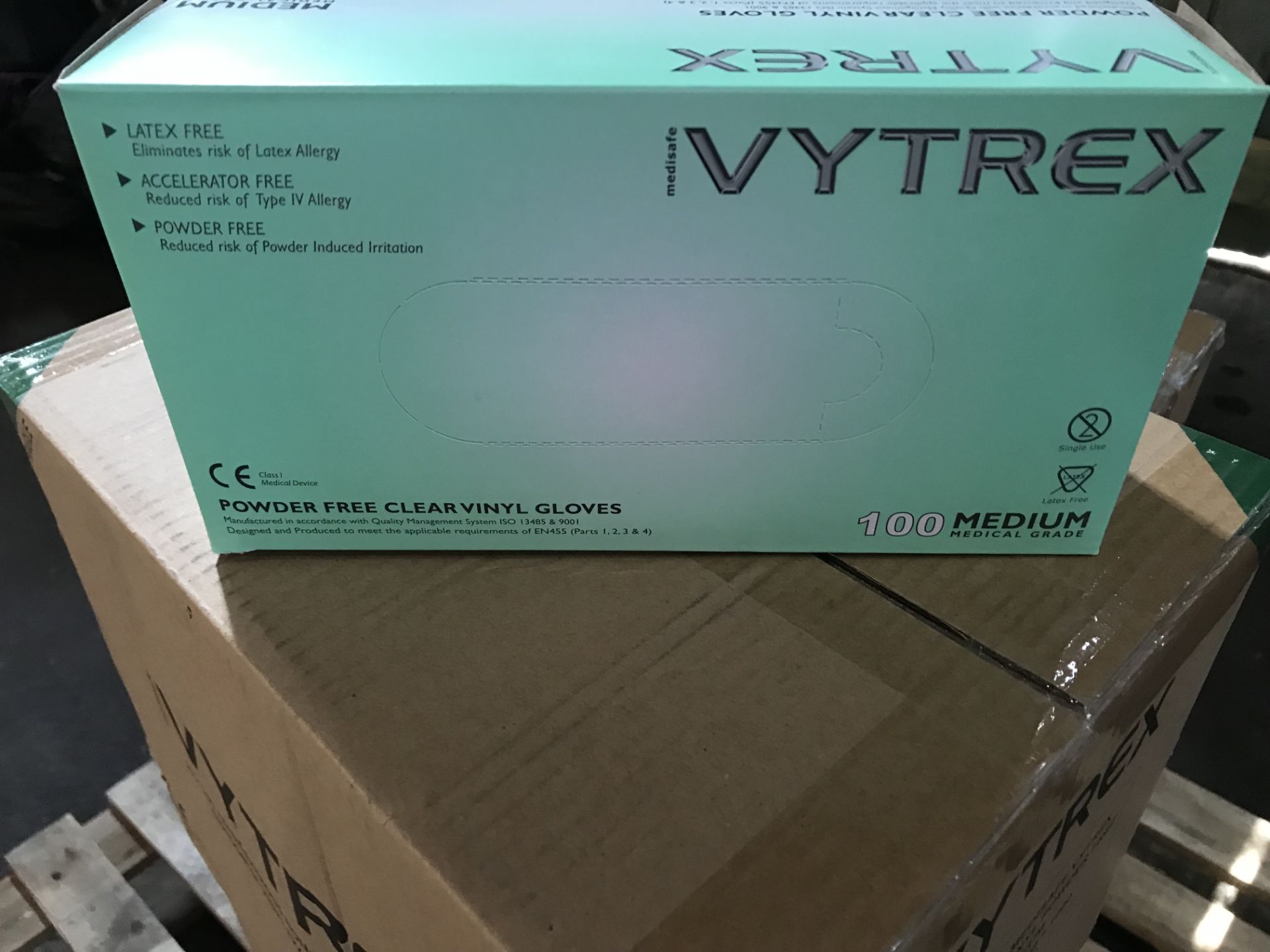 3,000 VYTREX POWDER FREE CLEAR VINYL MEDIUM GLOVES