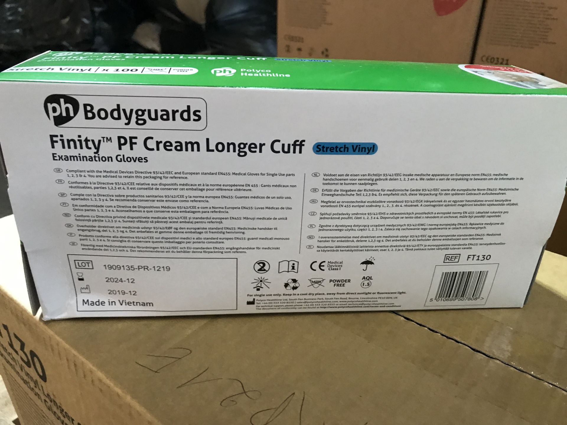 2,000 BODYGUARDS FINITY PF CREAM LONGER CUFF GLOVES - Image 4 of 7