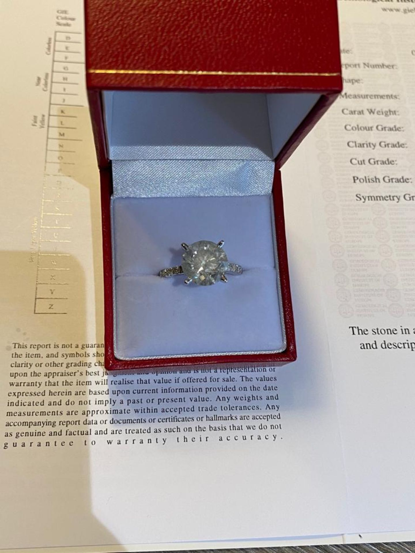 5.00 CT APPROX DIAMOND RING - Image 7 of 9