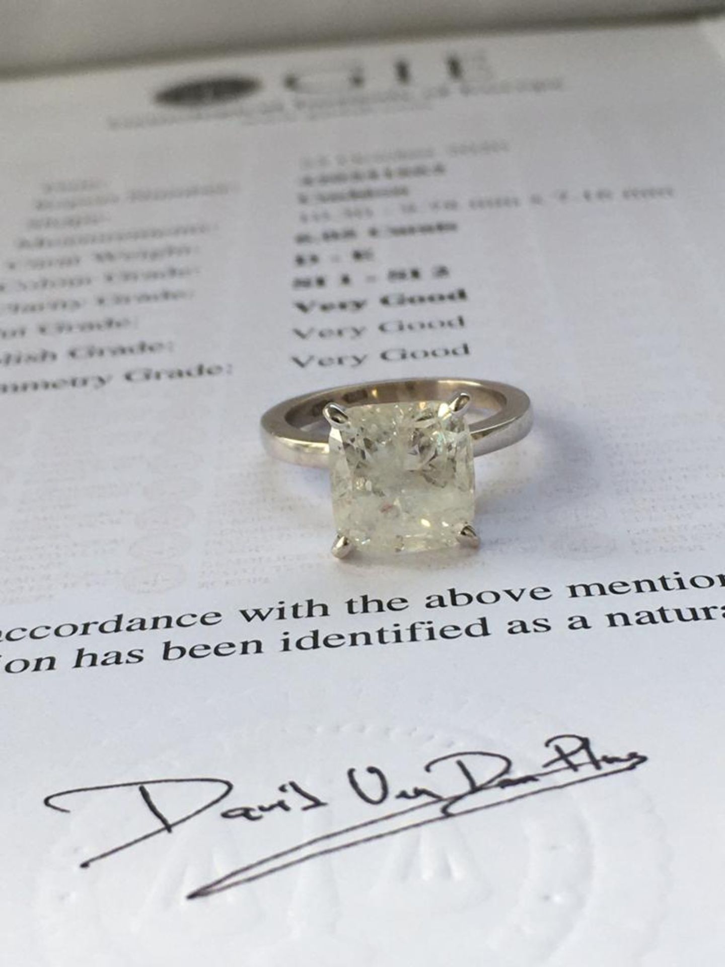 6.05 CT DIAMOND RING - Image 3 of 7