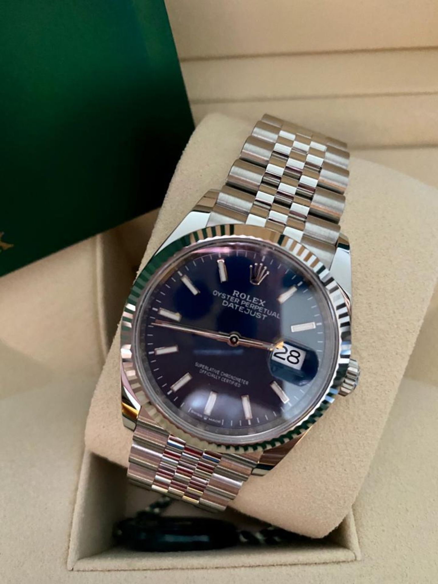 2020 ROLEX DATEJUST 36MM BLUE - Image 4 of 19