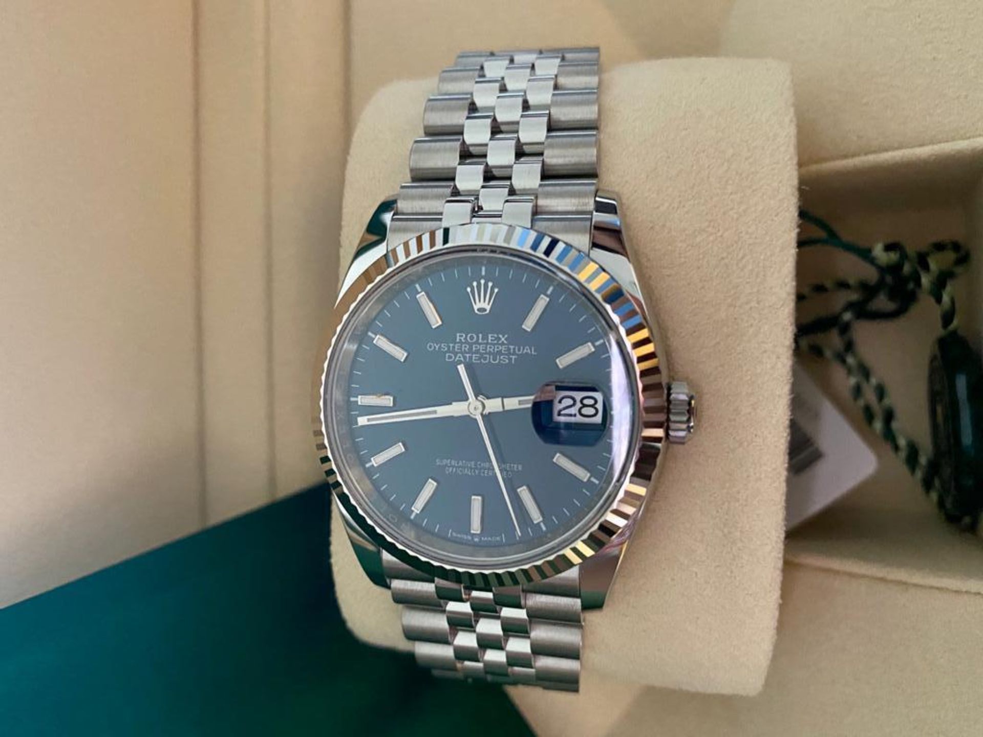 2020 ROLEX DATEJUST 36MM BLUE - Image 3 of 19