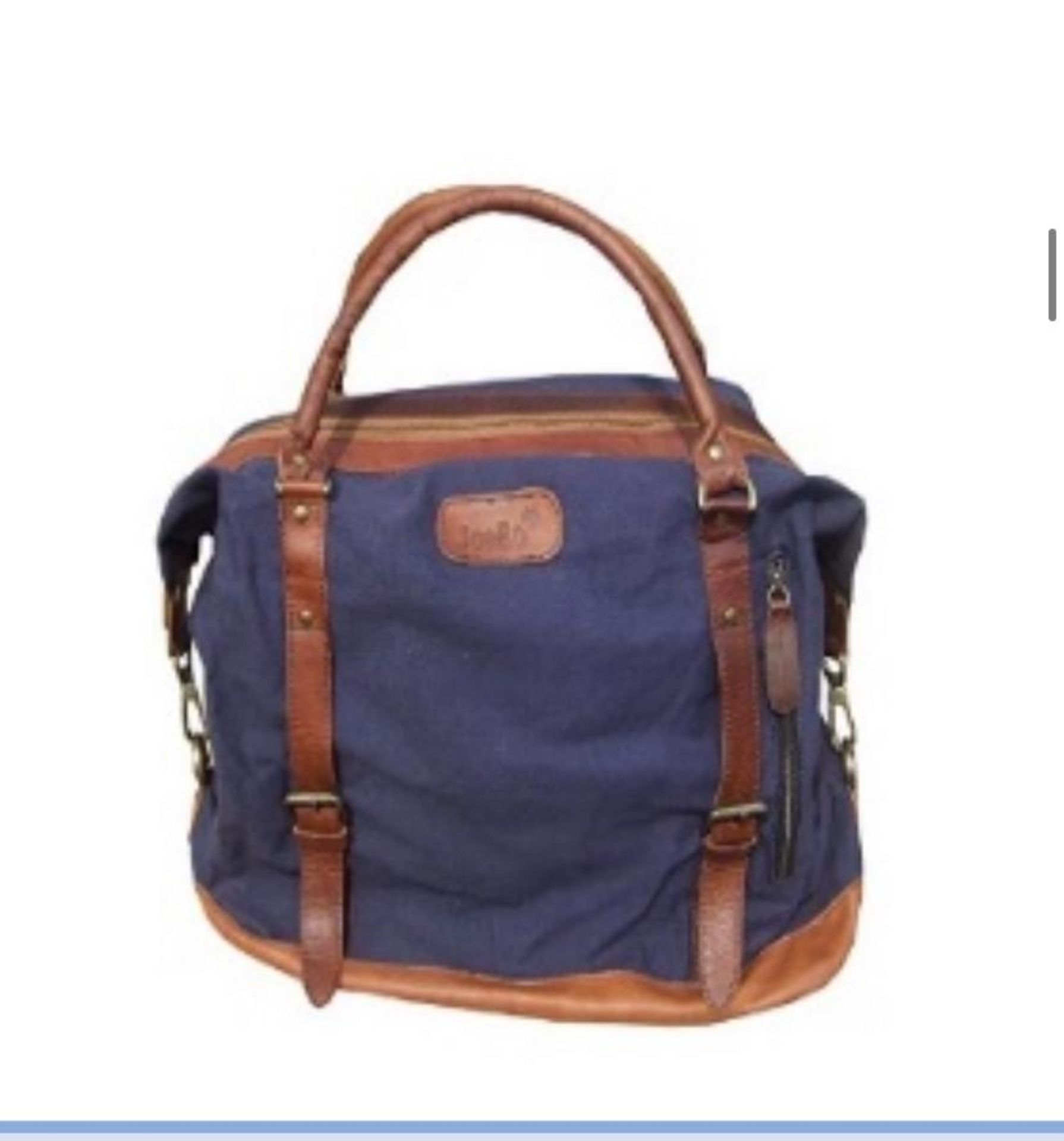 JOBO CANVAS AND LEATHER HOLDALL WEEKEND LEISURE SPORTS BAG