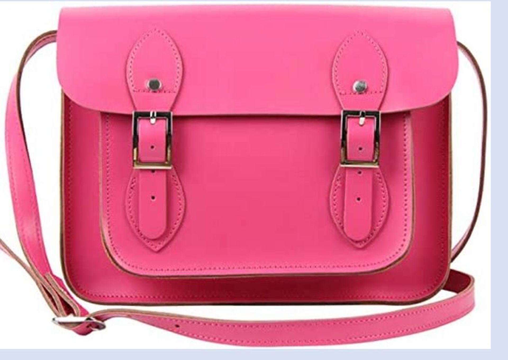 11" REAL LEATHER SATCHEL - CLASSIC RETRO FASHION LAPTOP/SCHOOL BAG