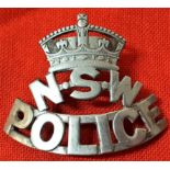 1916 – 1954 era NSW Police King's Crown cap badge