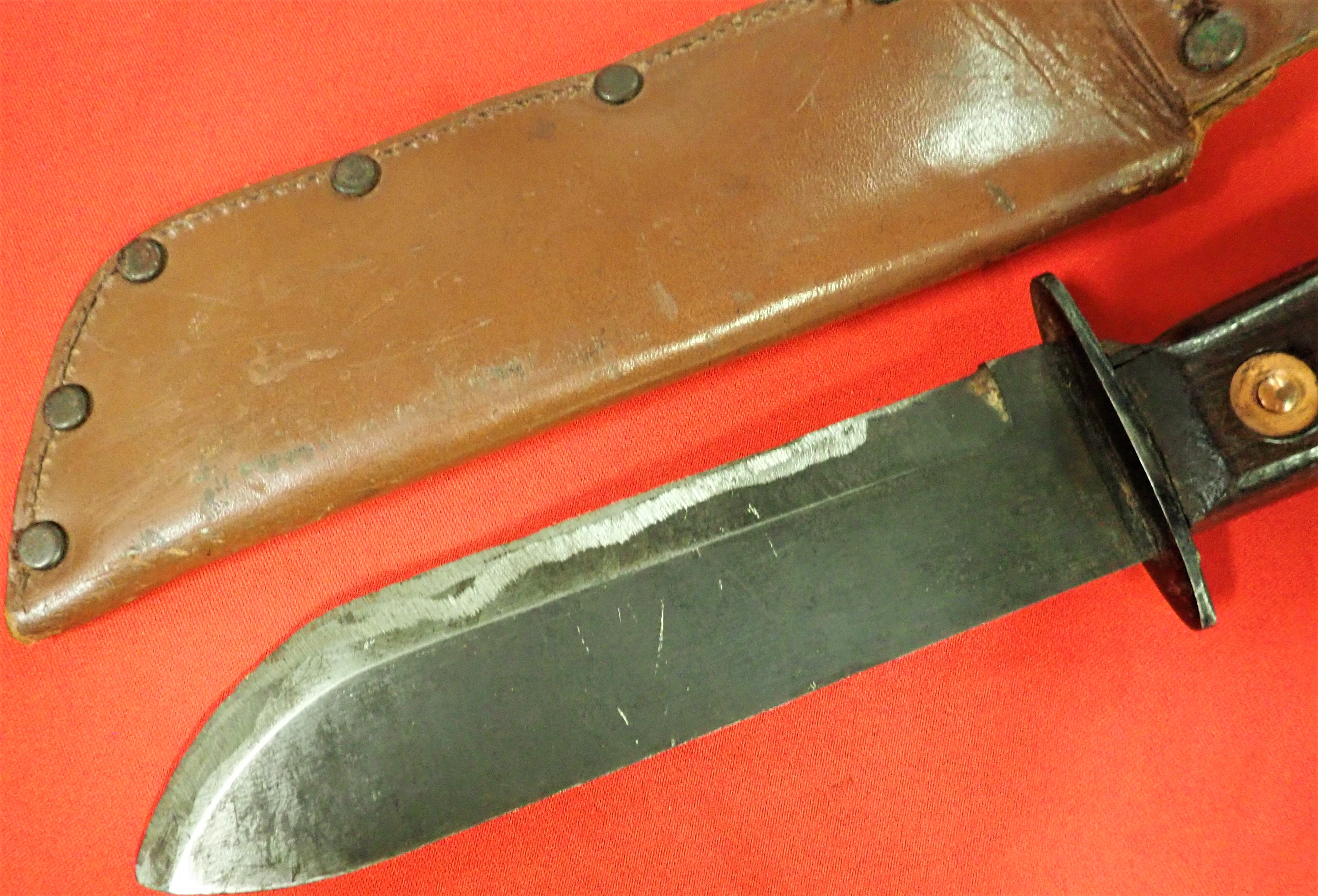 1984 British utility combat knife with MoD numbered scabbard. - Image 6 of 8